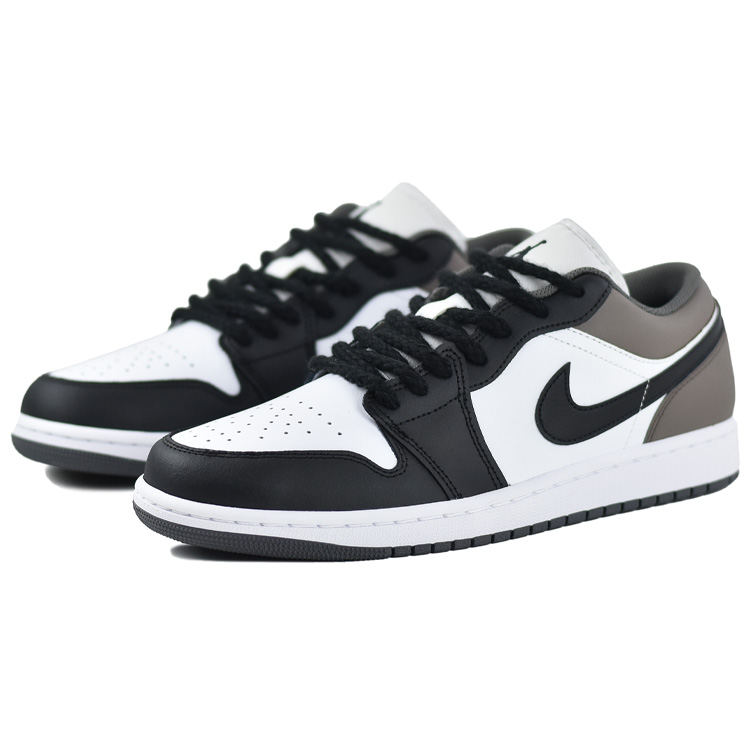 Jordan Air Jordan 1 Cushioning Slip Resistant Low top Vintage Basketball Shoes Unisex Black Brown