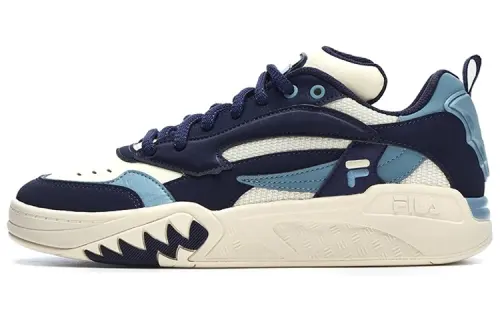FILA FUSION Fila trendy brand DESPERADO comfortable low-top retro basketball shoes men's beige blue