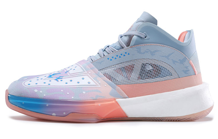 PEAK Surfing The Big Triangle 1.0 Taichi Mid top Basketball Shoes Men’s Ceramic Blue