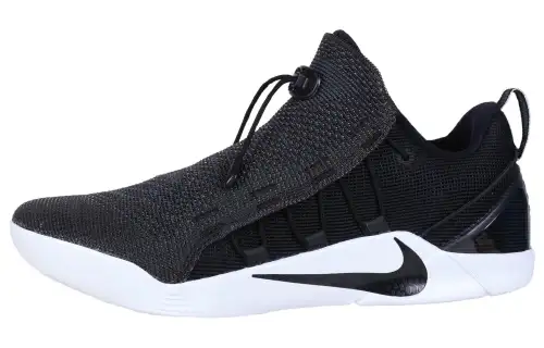 Nike Kobe AD nxt Kobe 12 round head drawstring, non-slip and lightweight, low top, basketball shoes, men's black and white
