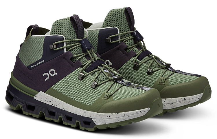 On Cloudtra Cushioning Slip Resistant Cushioning Slip Resistant Mid top Hiking Shoes Women’s Black Gray