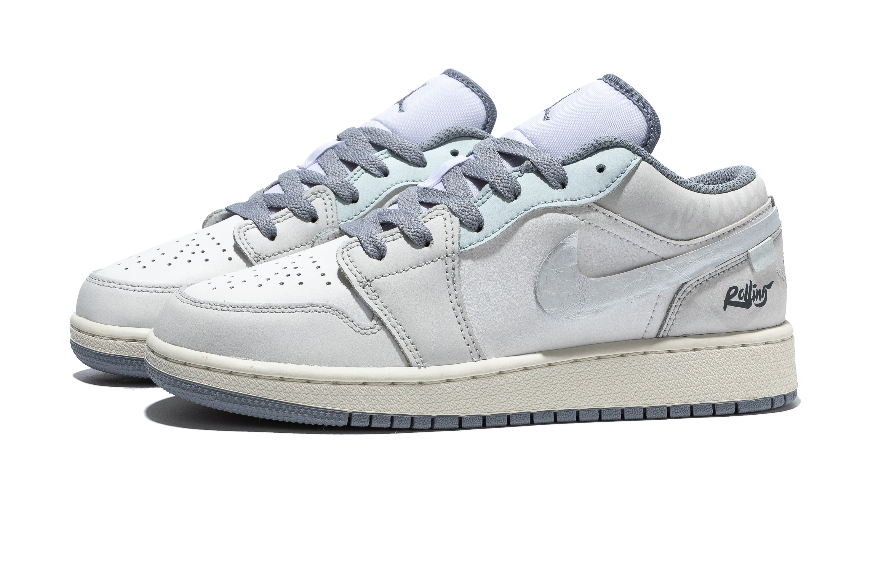 Jordan Air Jordan 1 Ice Blue Maris Sal Slip Resistant Abrasion Resistant Slip Resistant Abrasion Resistant Low top