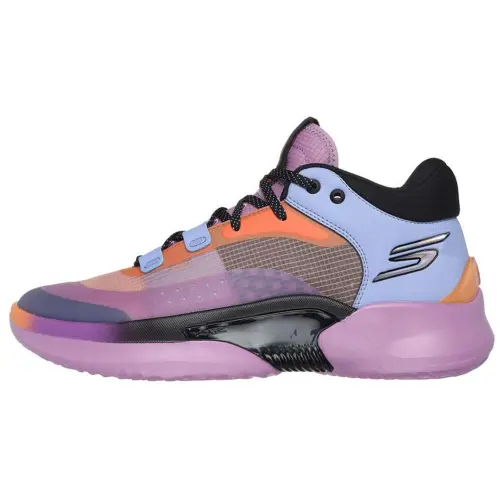Skechers SKX RESAGRIP Abrasion Resistant Mid top Basketball Shoes Men's Purple Black
