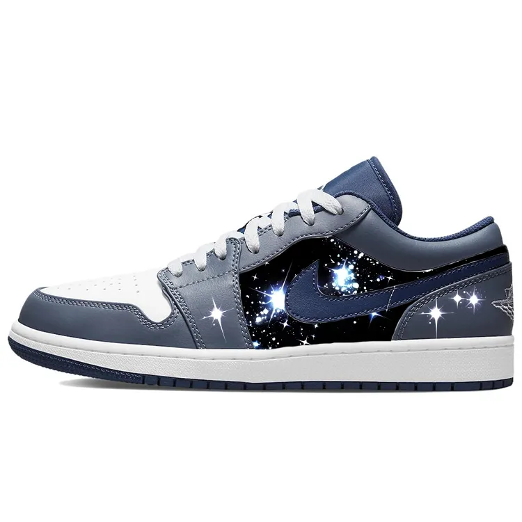 Jordan Air Jordan 1 Vintage Basketball Shoes Men's Low Top Blue/White