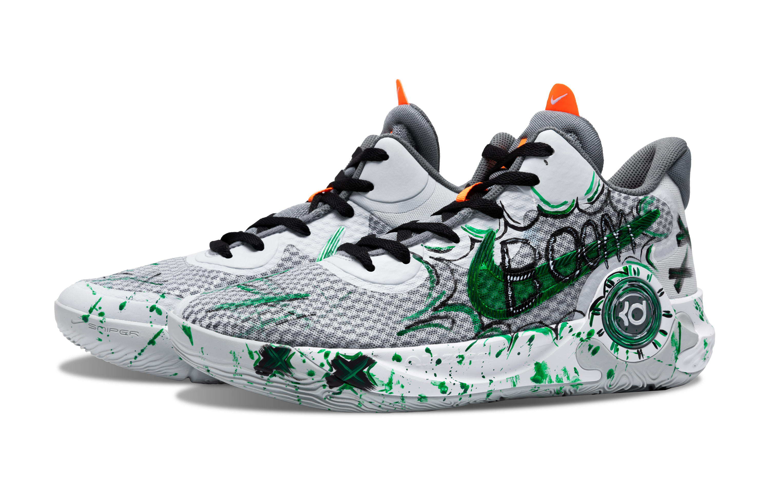 Nike KD Trey 5 IX Cushioning, Wear Resistant Low top Basketball Shoes Unisex Black Green Gray