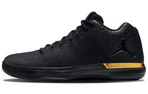 Jordan Air Jordan 31 Low Black Gold Comfortable Shock Absorbing Anti-Slip Low Top Basketball Shoes Men's Black Gold
