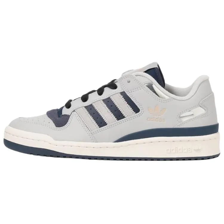 Adidas Originals FORUM CL Leather Abrasion Resistant Low top Skateboard Shoes Unisex Gray