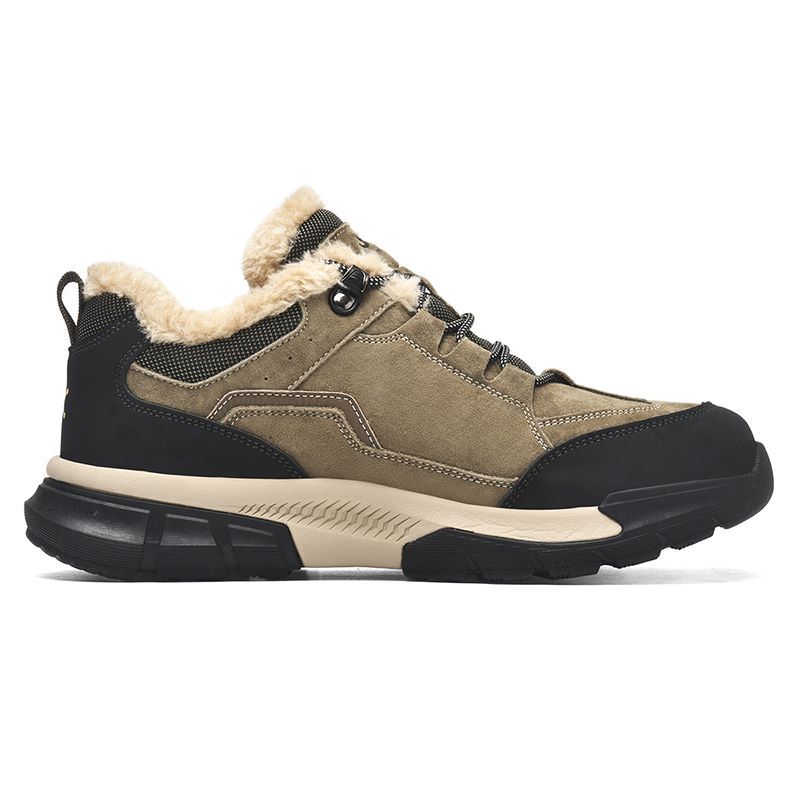 Jeep Fleece Lined Thermal, Versatile Casual Abrasion Resistant Low top Outdoor Mountaineering Hiking Shoes Men’s