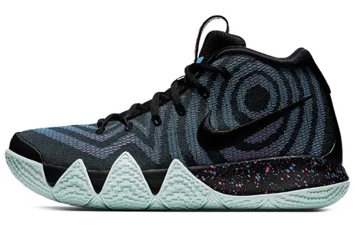 Nike Kyrie 4 Laser Fuchsia Irving 4 Round-toe lace-up Non-slip lightweight Middle-top Practical basketball shoes Men's black