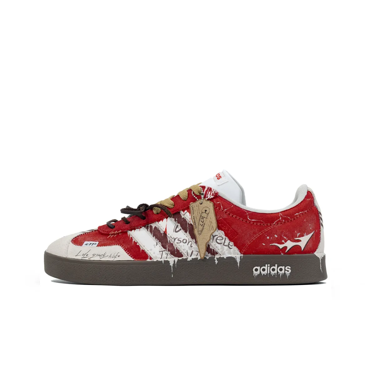 Adidas Vl Court Classic Ic77 Old Century Monogatari Slip Resistant Abrasion Resistant Low top Skateboard Shoes Unisex