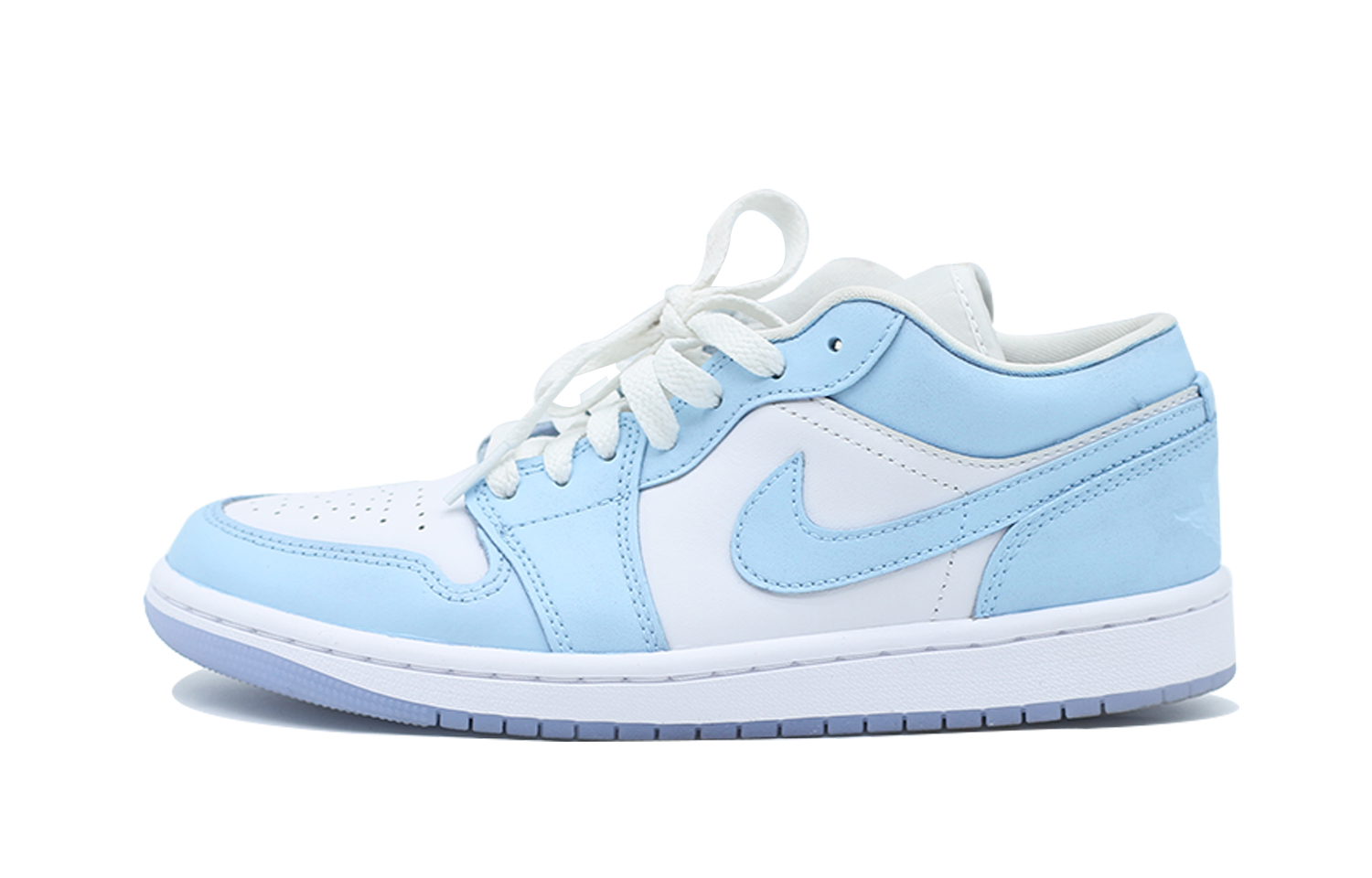 Jordan Air Jordan 1 'Wolf Grey Iceland Bay, Little Dior Cushioning Slip Resistant Low top Vintage Basketball Shoes