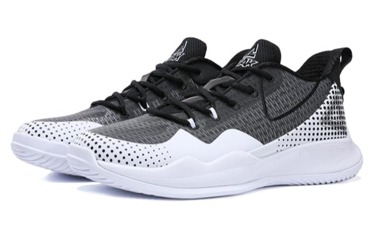 PEAK Basketball Shoes Men’s Low Top Black/All White