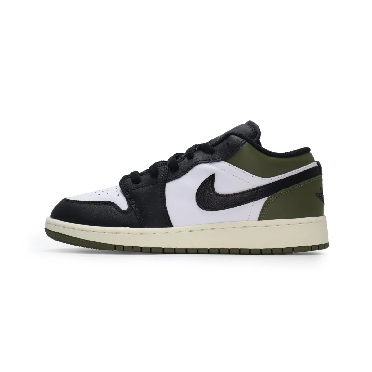 Jordan Air Jordan 1 Low top Vintage Basketball Shoes Unisex Black White Green