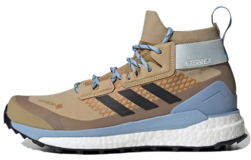 Adidas Terrex Free Hiker Mountaineering & Hiking Shoes Women's High Top Brown/Blue
