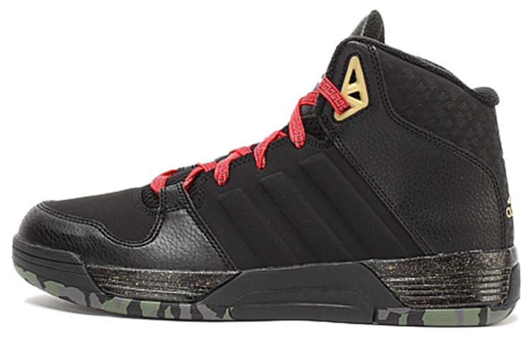 Adidas Linsanity Mid Lightweight, Wear resistant, And Non slip High top Vintage Basketball Shoes Men's Black Gold