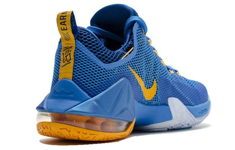 Мужские кроссовки Nike Lebron 12 (сине-желтые) — Синий / жёлтый — фото 4