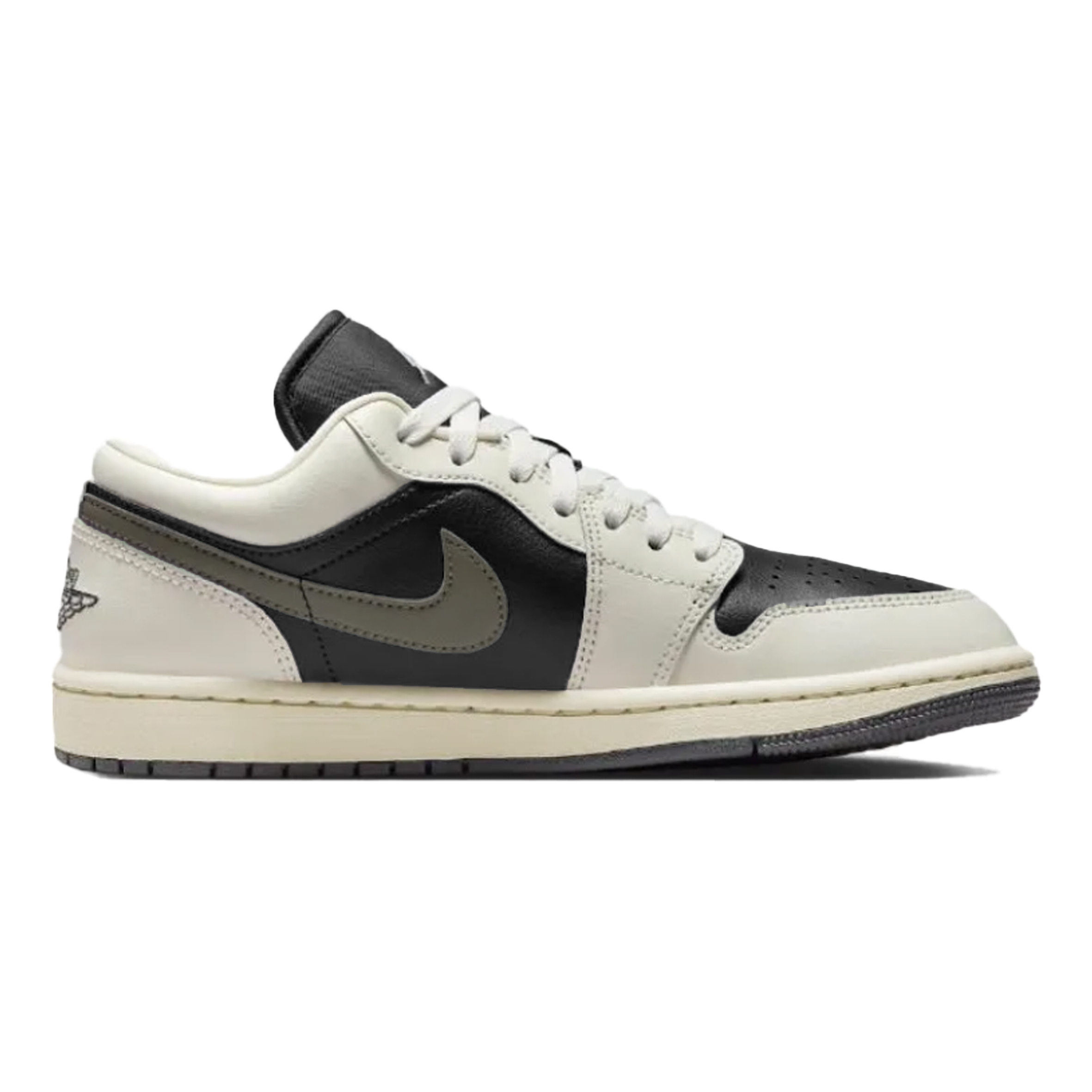 Jordan Air Jordan 1 Slip Resistant, Abrasion Resistant, Breathable Low top Vintage Basketball Shoes Unisex Black Green