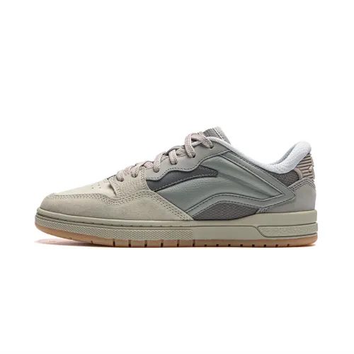 Li Ning Slip Resistant Abrasion Resistant Low top Skateboard Shoes Women's Gray
