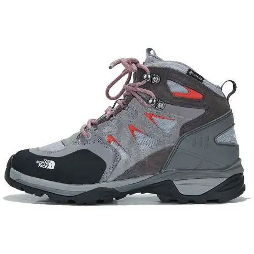 THE NORTH FACE Slip Resistant Abrasion Resistant Mid top Mountaineering Shoes Men's Gray