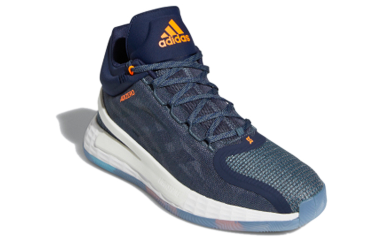 Мужские кроссовки adidas D rose 11 (синие) — 藏青蓝/遗迹蓝/信号橙 — фото 3