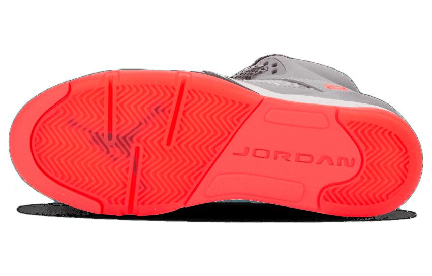 Женские кроссовки Jordan Air Jordan 5 Retro Hot Lava (серо-бело-красные) — фото 5
