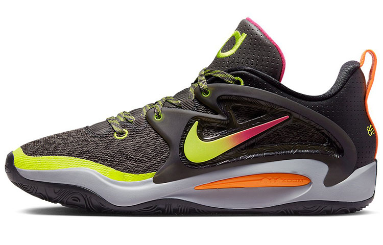 Nike KD 15 EP Durant 15, fashionable and comfortable, shock-absorbing, non-slip, wear-resistant, wrapped support, low-top basketball shoes, men's black and yellow
