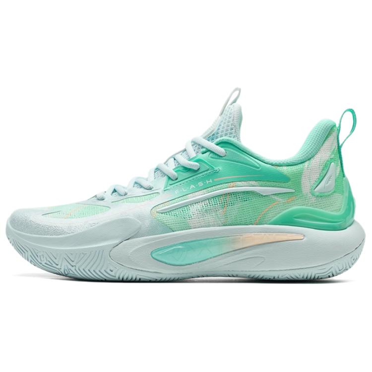XTEP Wear resistant And Lightweight Low top Rotation Systems Basketball Shoes Men’s Cyan