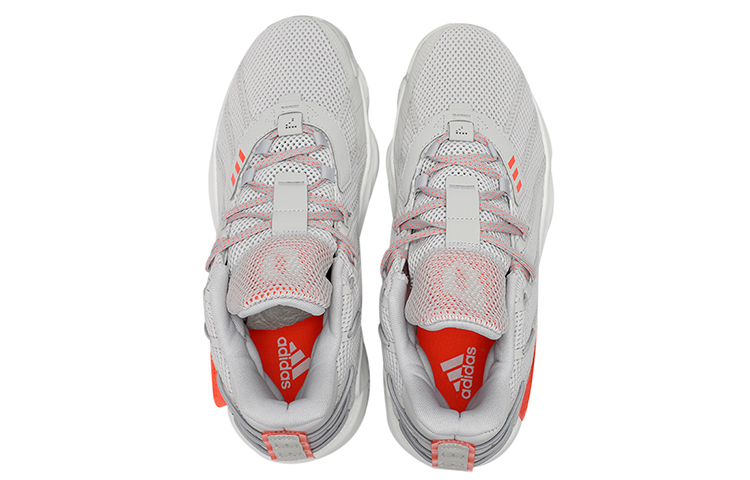 Мужские кроссовки adidas Dame 7 GCA (серо-оранжевые) — фото 4