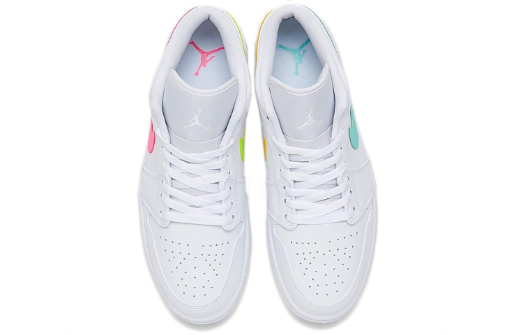 Мужские кеды Jordan Air Jordan 1 Low (бело-зеленый) — фото 4