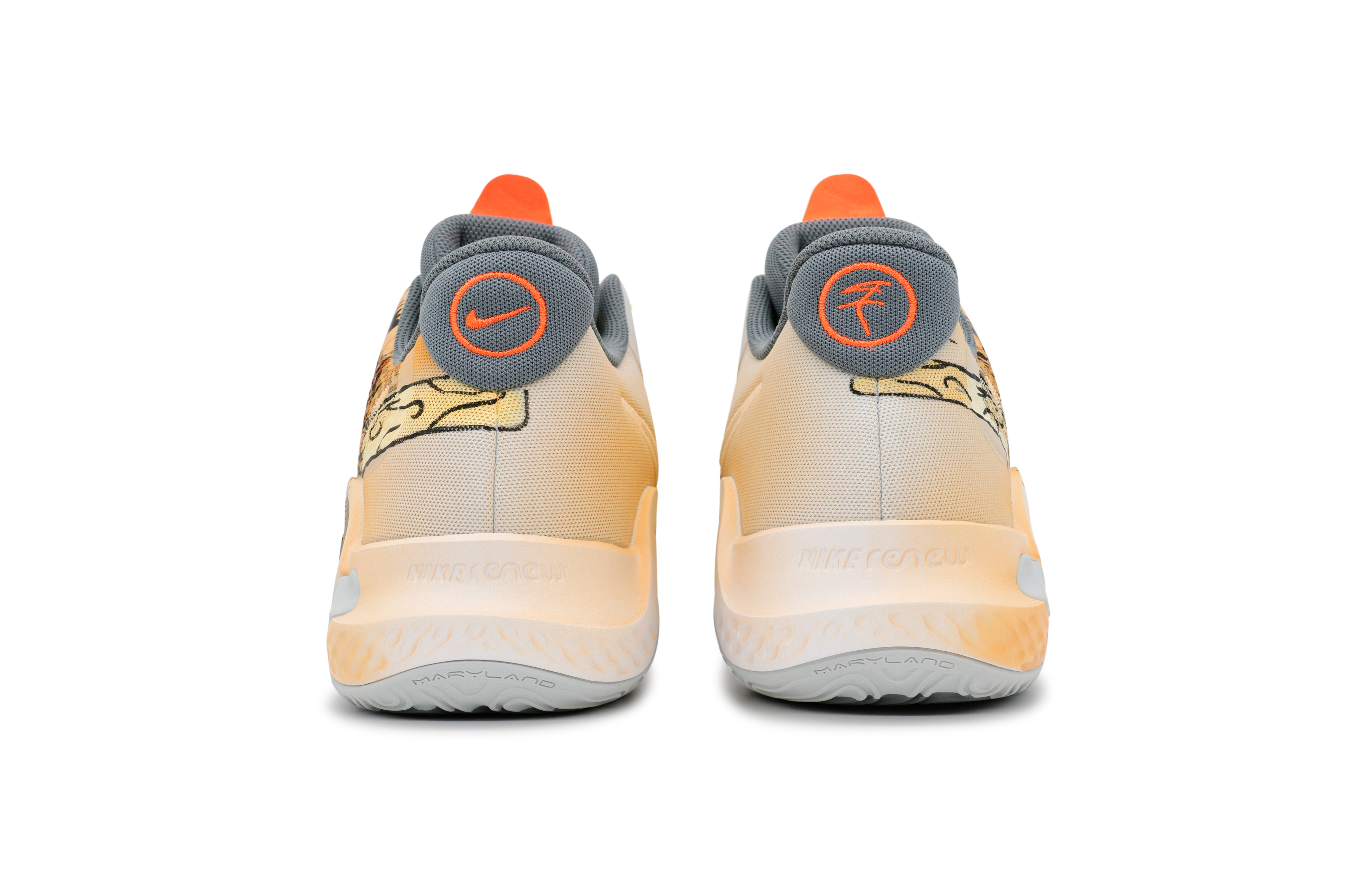 Nike Trey 5 Goku Legend Abrasion Resistant Cushioning Mid top Basketball Shoes Unisex Orange