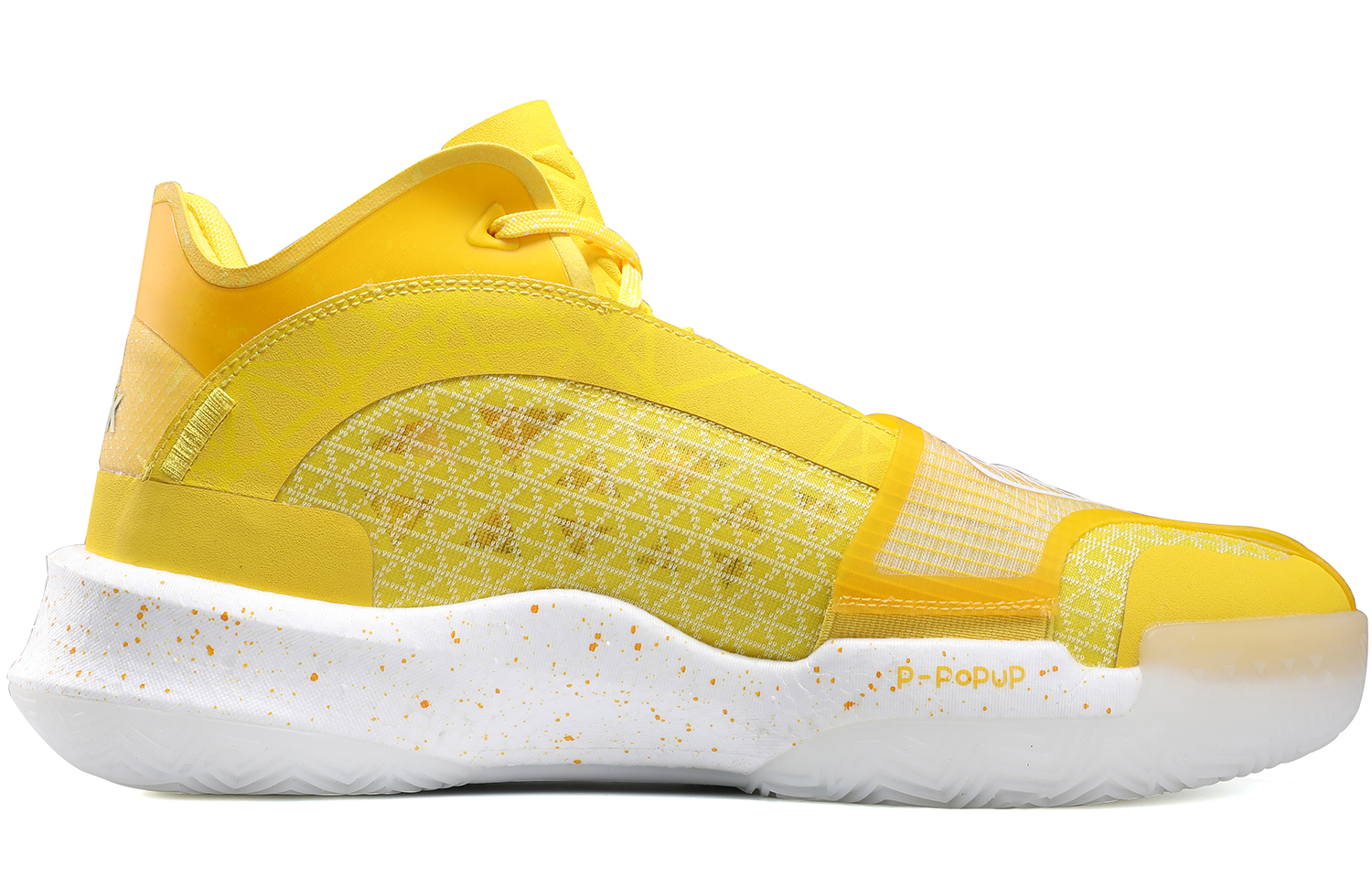 PEAK Surfing The Big Triangle 1.0 Basketball Shoes Men’s Mid Top Mustard Yellow
