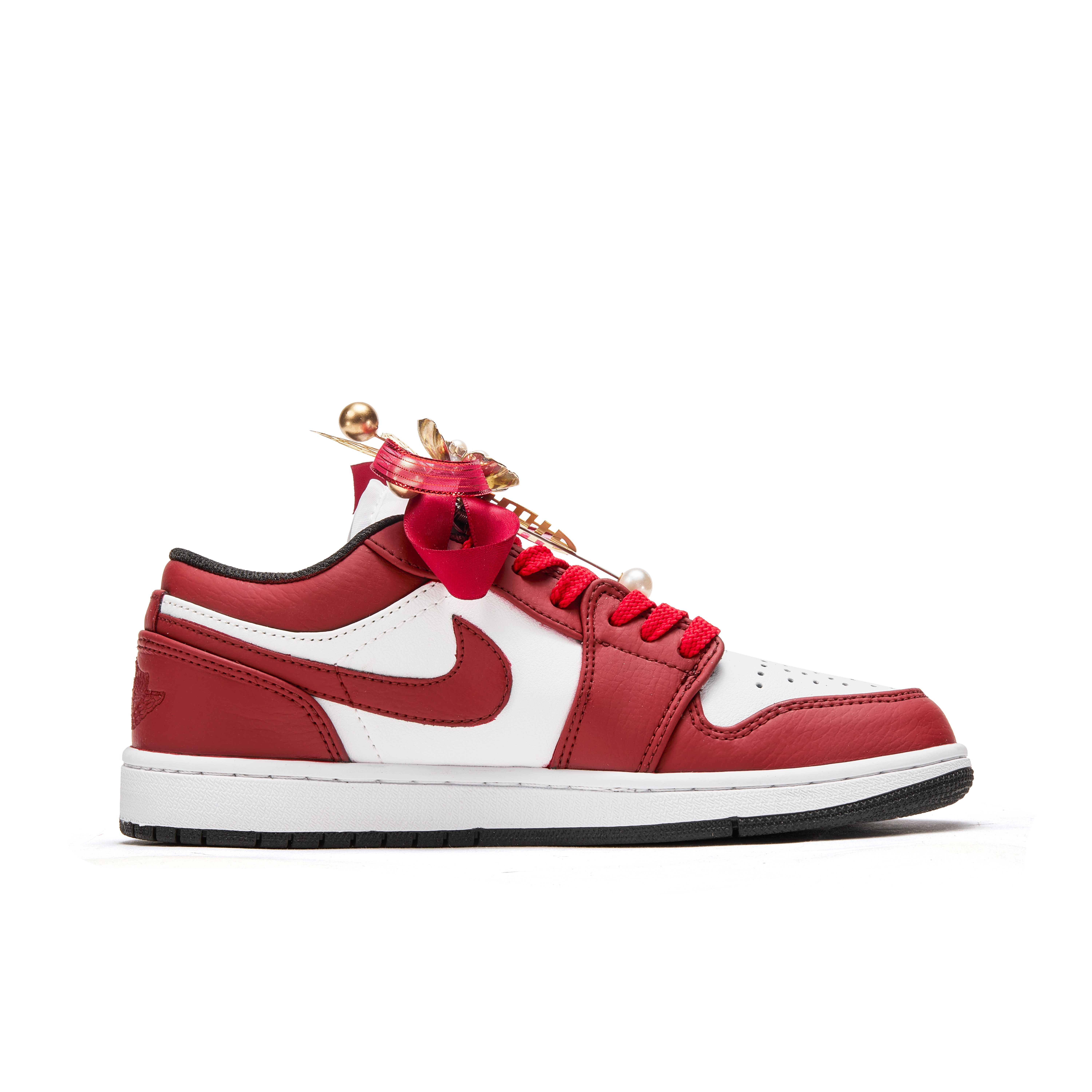 Jordan Air Jordan 1 Slip Resistant Slip Resistant Low top Vintage Basketball Shoes Men’s Red White