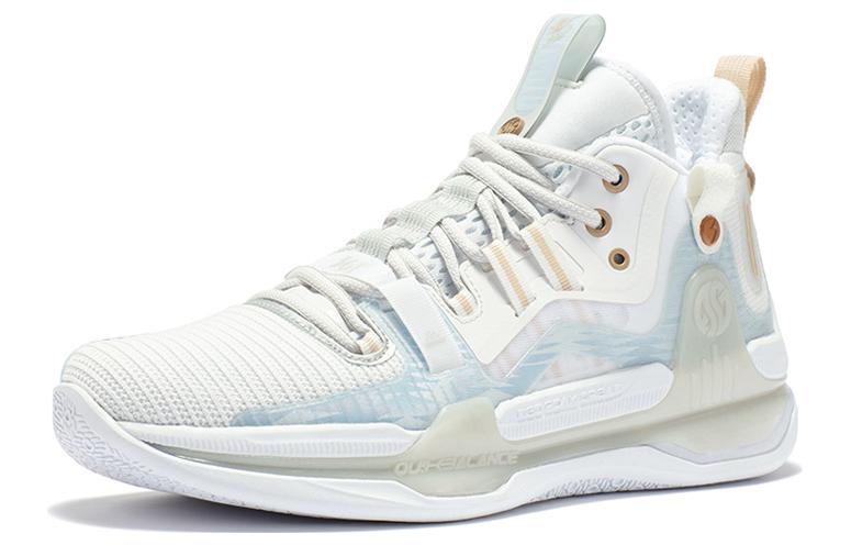 361° AG1 Pro Basketball Shoes Men’s Mid Top Silver White