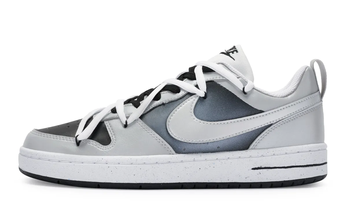 Nike Court Borough Low top Skateboard Shoes GS Silver Black