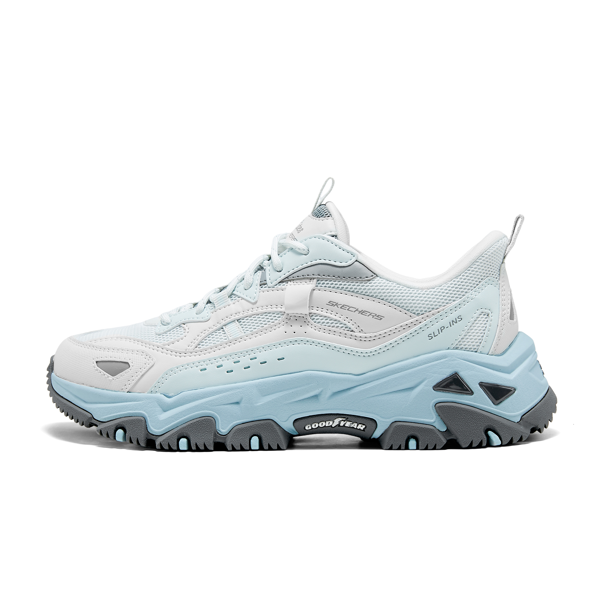 Skechers Abrasion Resistant Low top Casual Shoes Women’s Gray Blue