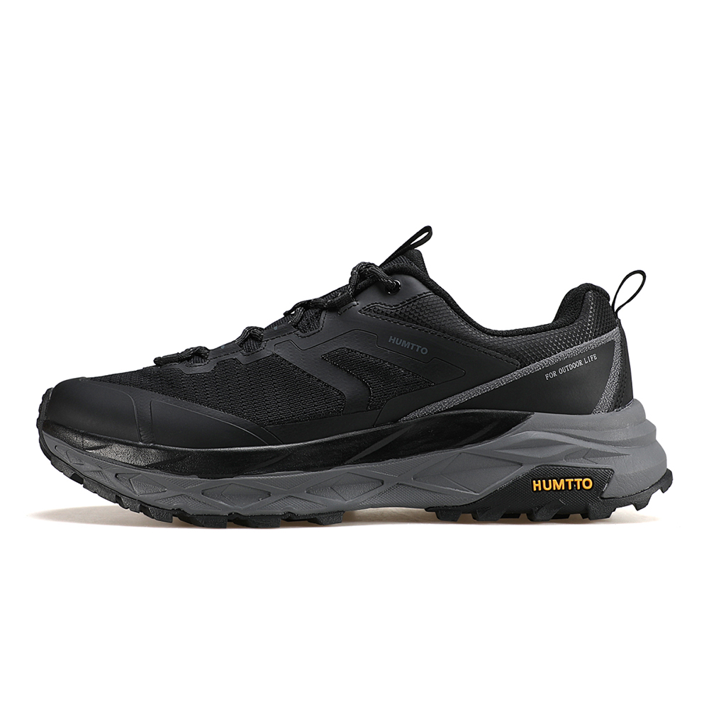 HUMTTO Cushioning Slip Resistant Abrasion Resistant Low top Hiking Shoes Men’s Black