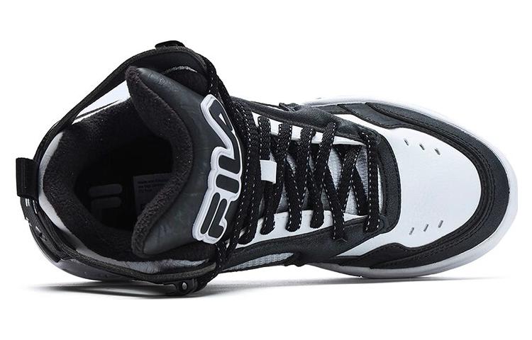 FILA FUSION Desperado We Synthetic Leather Mid top Vintage Basketball Shoes Women’s Black White