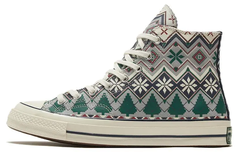 Converse Chuck 70 1970s Abrasion Resistant, Breathable, Lightweight High top Canvas Shoes Unisex Gray Green