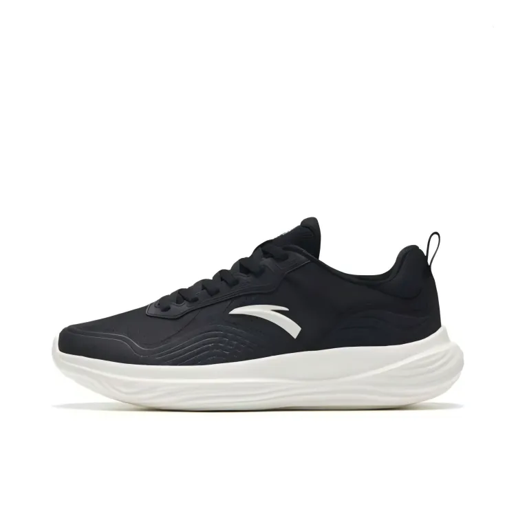 Anta Variety Training Collection Lightweight Cushioning Support Low top Training Shoes Men's Black/Ivory White