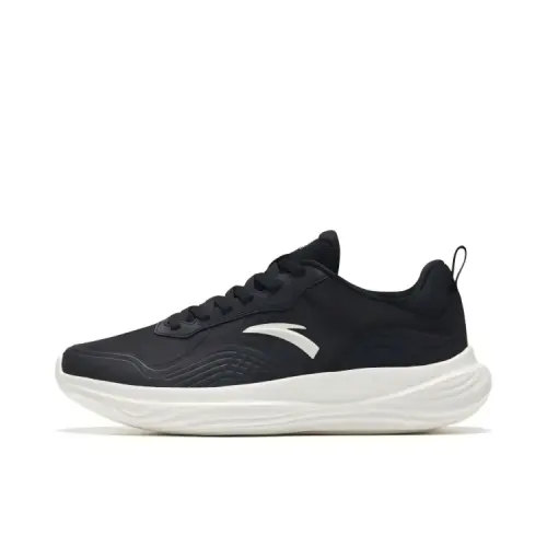 Anta Variety Training Collection Lightweight Cushioning Support Low top Training Shoes Men's Black/Ivory White