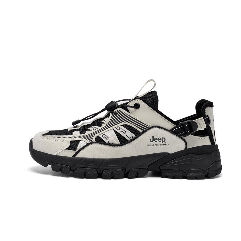 Jeep Low top Hiking Shoes Men’s Beige Black