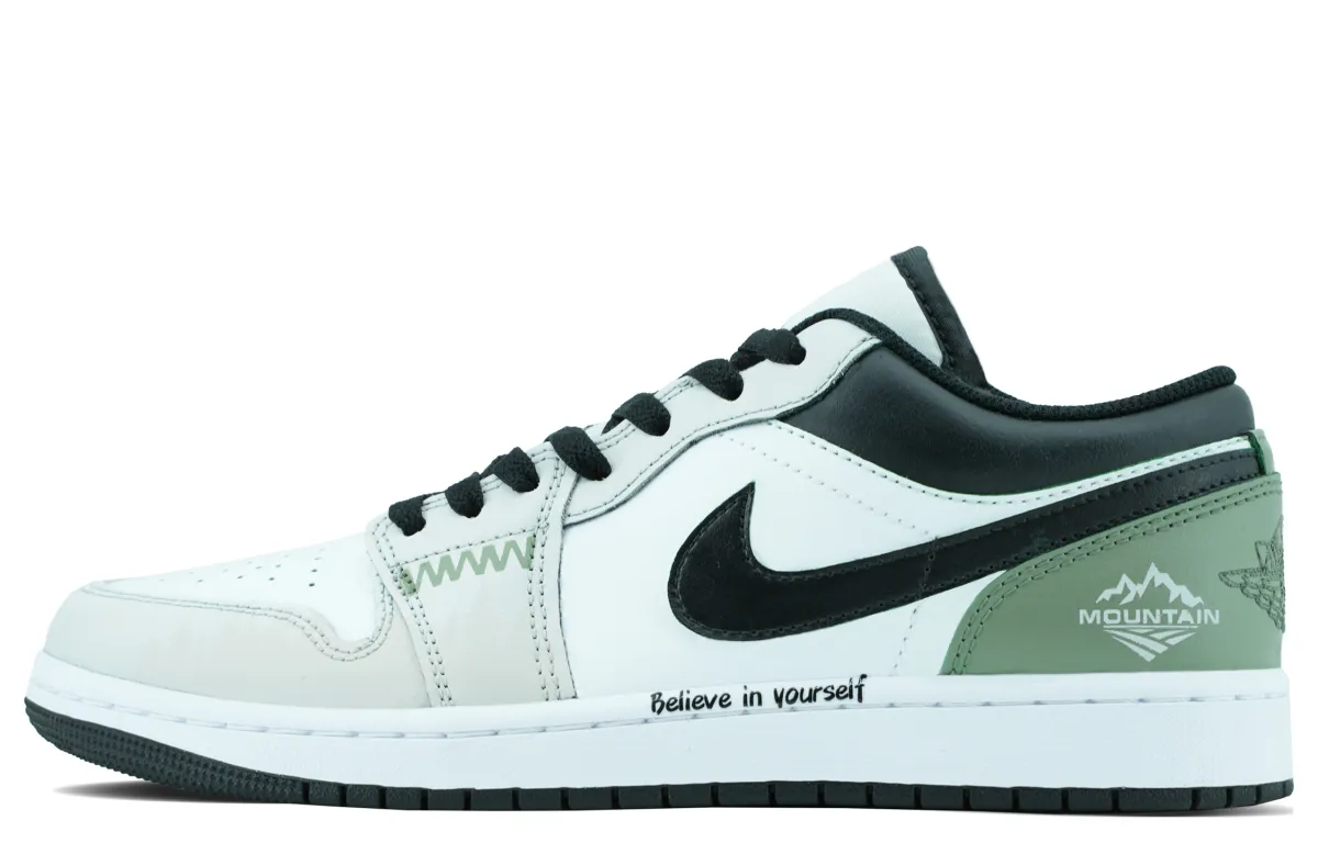 Jordan Air Jordan 1 Low top Vintage Basketball Shoes Men's Green