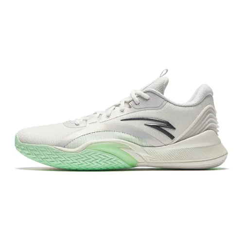 Anta Sharp 1 Slip Resistant Cushioning Abrasion Resistant Low top Basketball Shoes Men's White Green