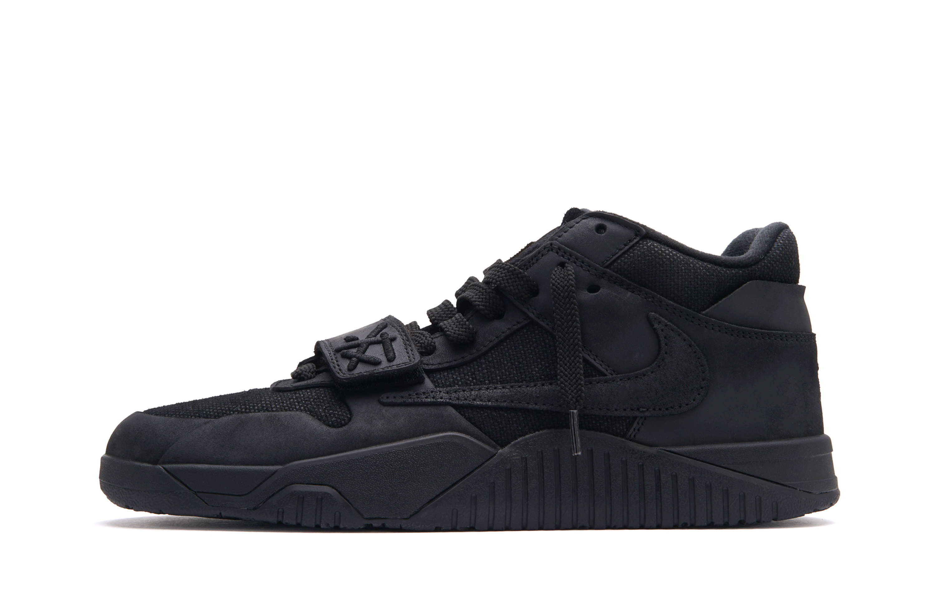 Travis Scott x Jordan Jumpman Jack Dark Matter Cushioning Mid top Basketball Shoes Unisex Black