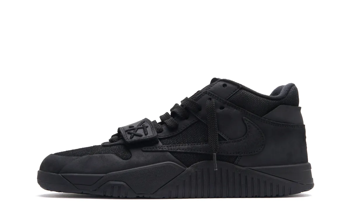 Travis Scott x Jordan Jumpman Jack Dark Matter Cushioning Mid top Basketball Shoes Unisex Black
