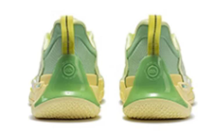 361° Burning Fight ISO Cushioning Breathable Cushioning Breathable Low top Basketball Shoes Men’s Green Yellow