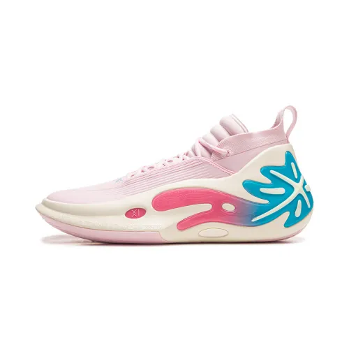 LiNing WOW11 Wade's Way 11 South Coast Carbon Core Technology Stable Support Shock Absorption Anti-Slip Wear Resistance Wrapping Lightweight Rebound Mid-top Basketball Shoes Men's Cherry Pink