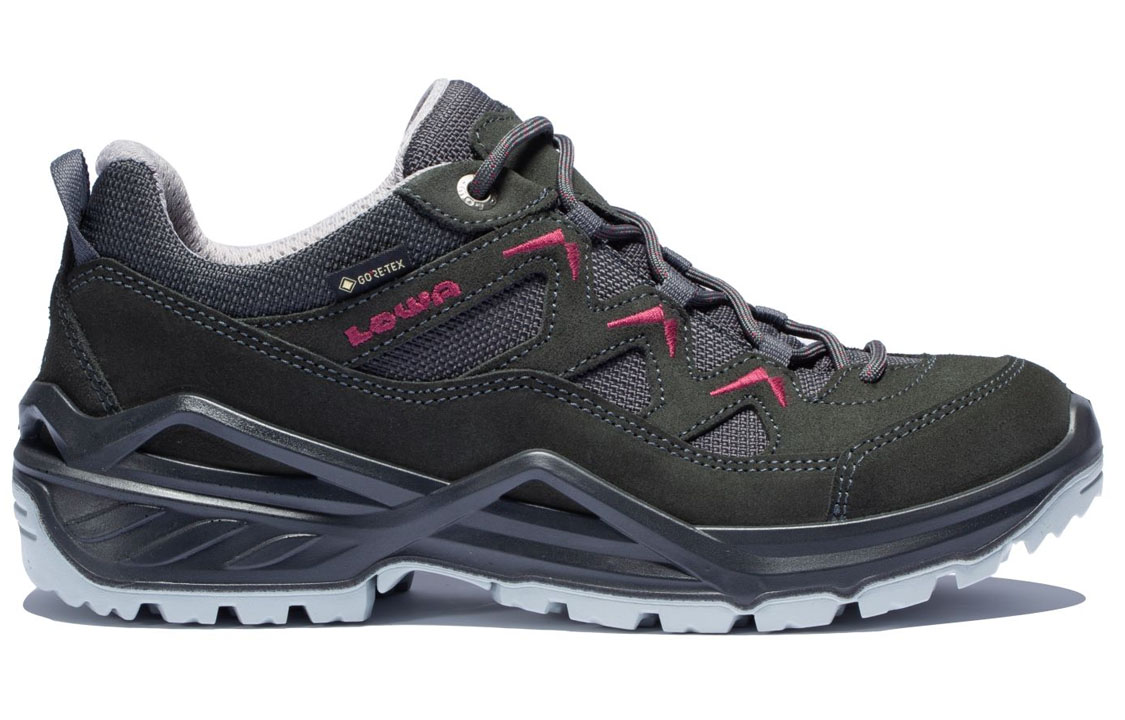 Lowa Mountaineering & Hiking Shoes Women’s Low Top Smoke Gray/Bright Red
