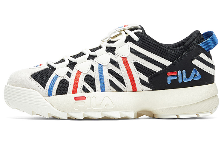 FILA FUSION Spaghetti Textile, Synthetic Leather Low top Vintage Basketball Shoes Women’s White Black