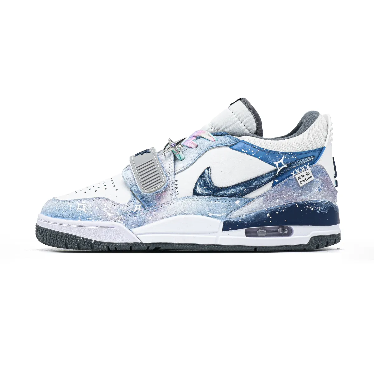 Jordan Legacy 312 Galaxy Suede Abrasion Resistant Low top Vintage Basketball Shoes Men's White Blue